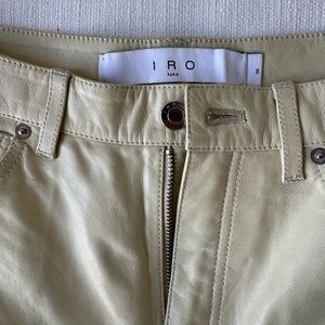 IRO Off-White Leather Trousers